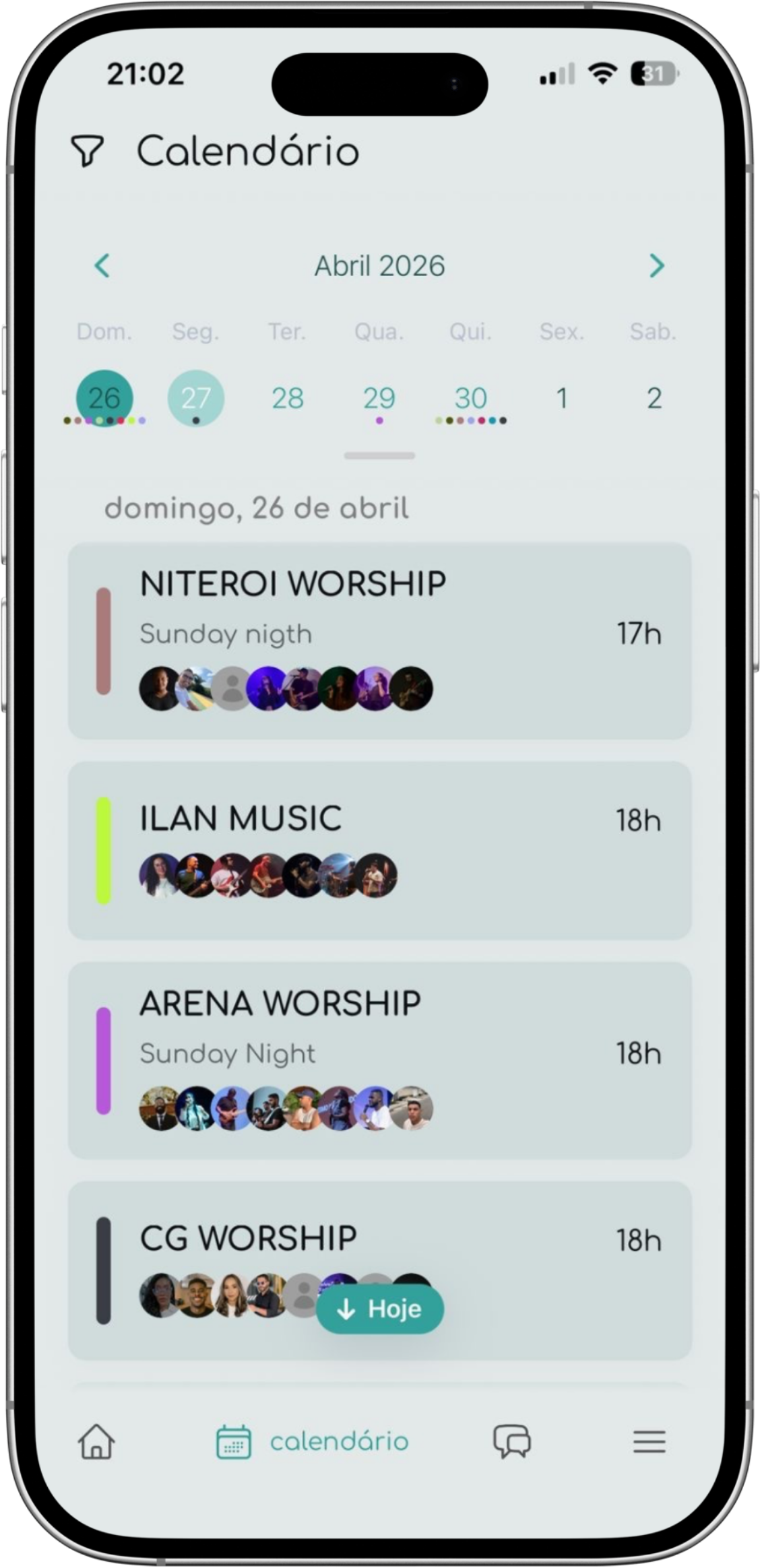 Church Calendar — Calendário